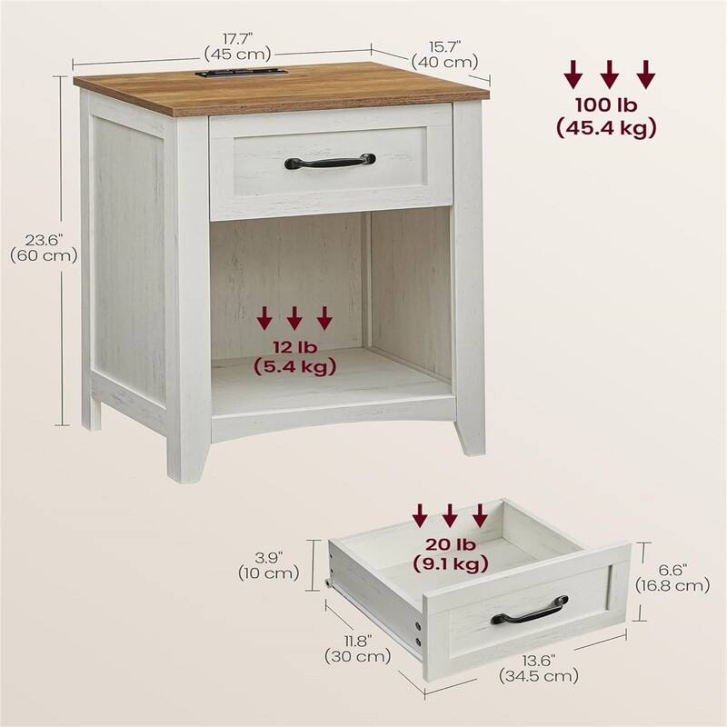 Nightstand with Charging Station