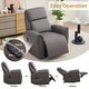 preview thumbnail 16 of 25, Oversized Faux Leather Massage Power Recliner with Two Pockets