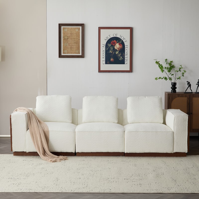 Christopher Knight Home 3 Seater Beige 102" Width Modular Sofa - Beige