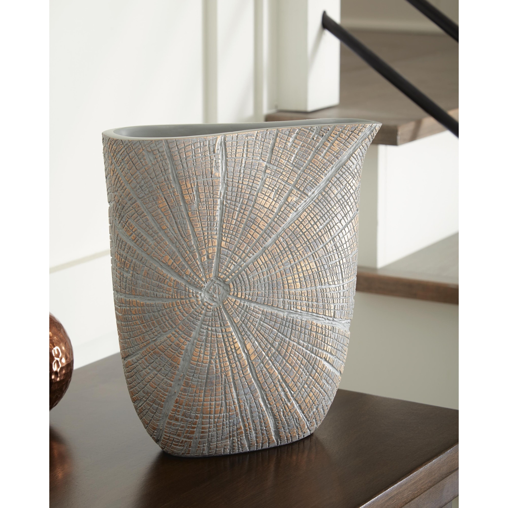 Signature Design by Ashley Ardenley Gold/Gray Vase (Set of 2)