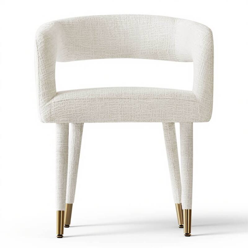 Modern Upholstered Dining Chairs with Arm (Set of 2)