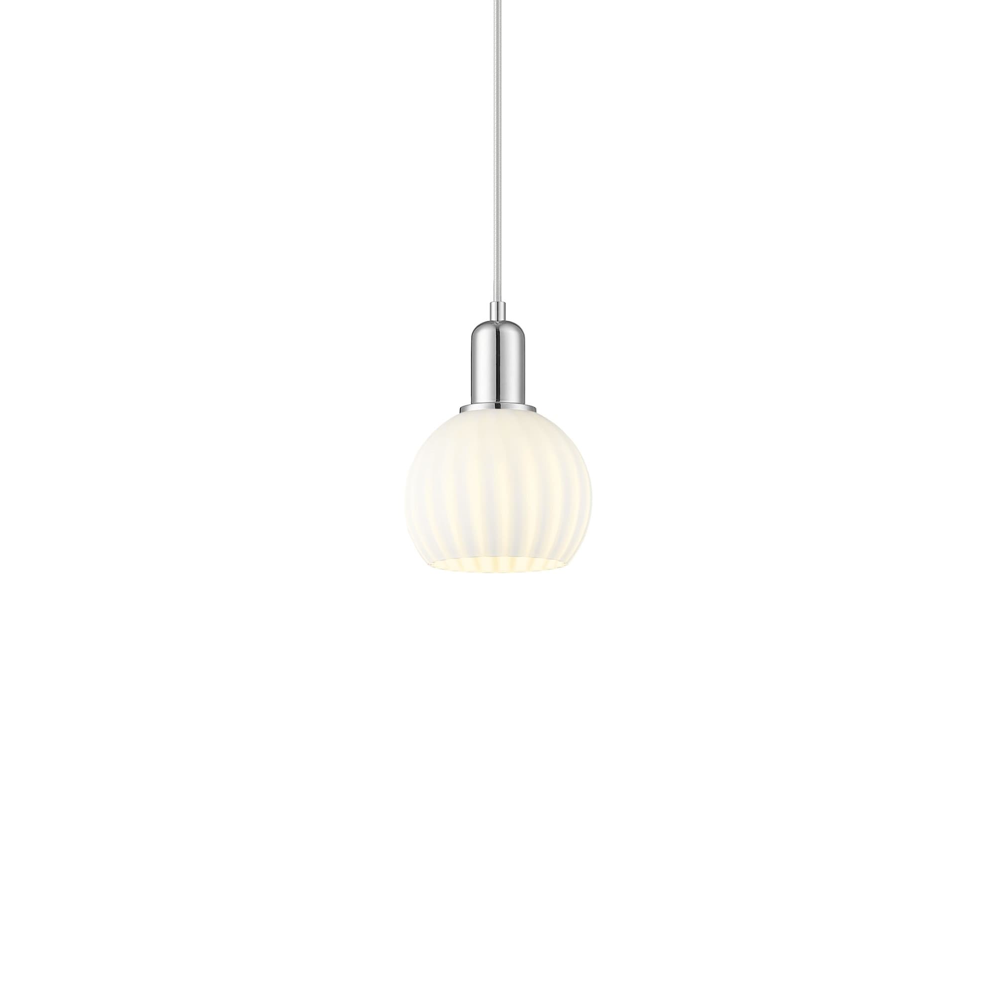 Innovations Lighting 716-1P-9-6 White Venetian Pendant White Venetian