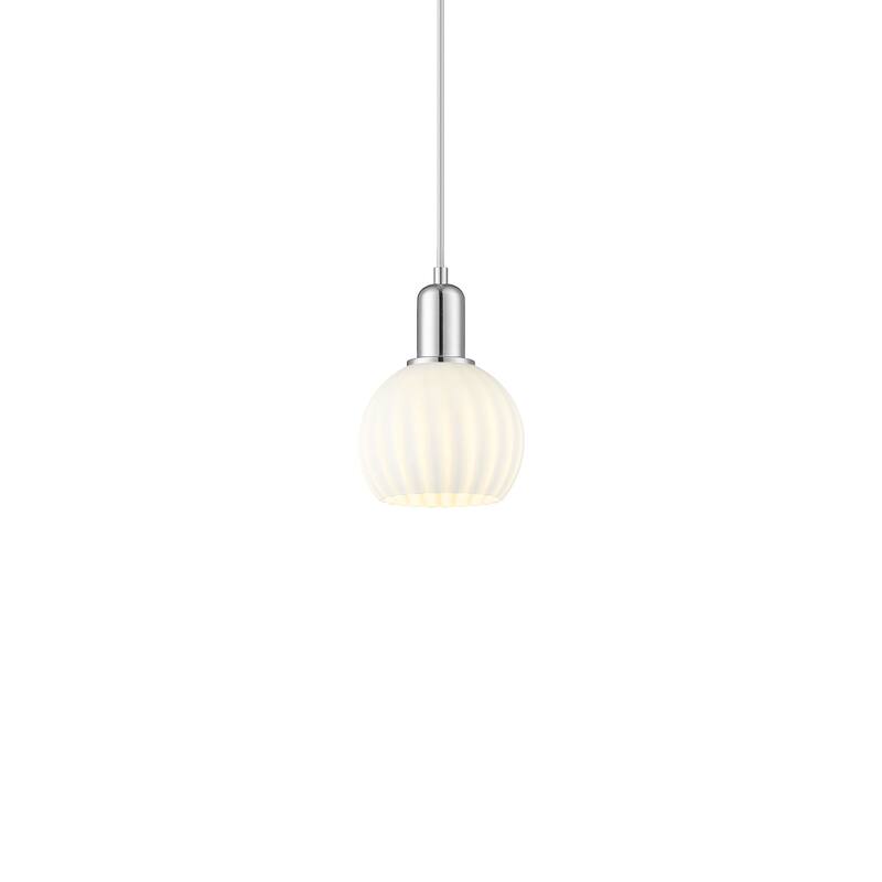 Innovations Lighting 716-1P-9-6 White Venetian Pendant White Venetian
