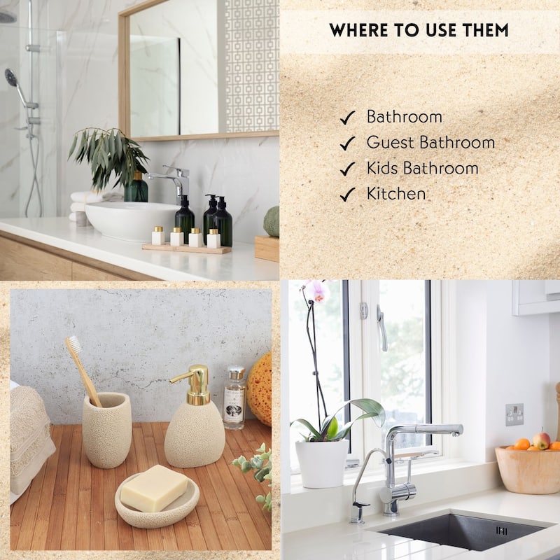 Stylish Sea Sponge Inspired Bathroom Accessory Set