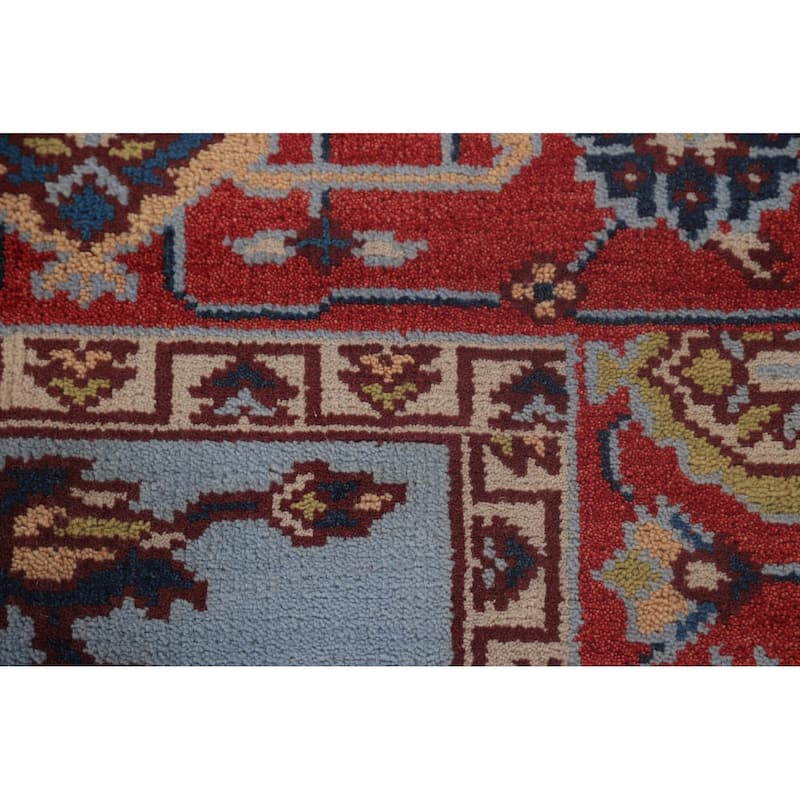 Light Blue Heriz-Serapi Oriental Area Rug Handmade Wool Carpet - 8'0"x 10'1"