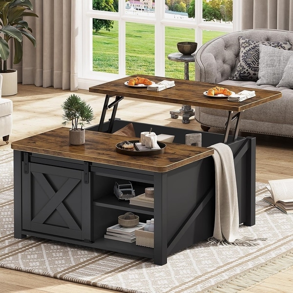 Square lift top coffee table with storage discount