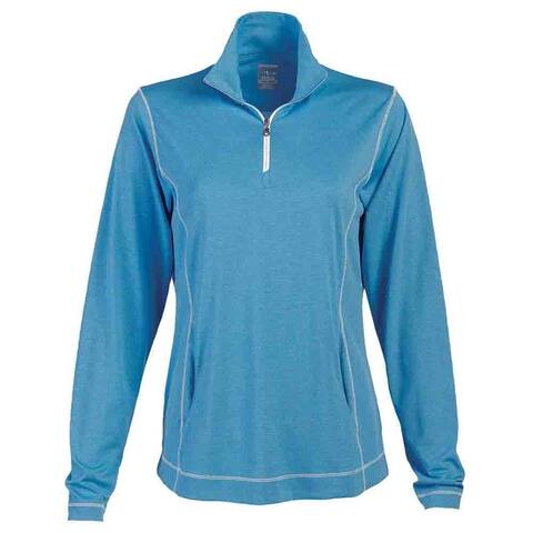 Page & Tuttle Coverstitch Heather Mock Neck Womens Athletic