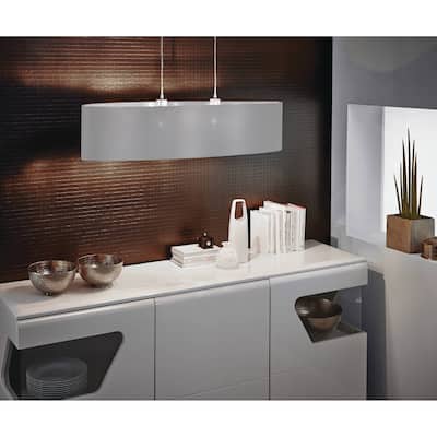 Eglo Maserlo 2-light Satin Nickel Pendant with Grey and Silver