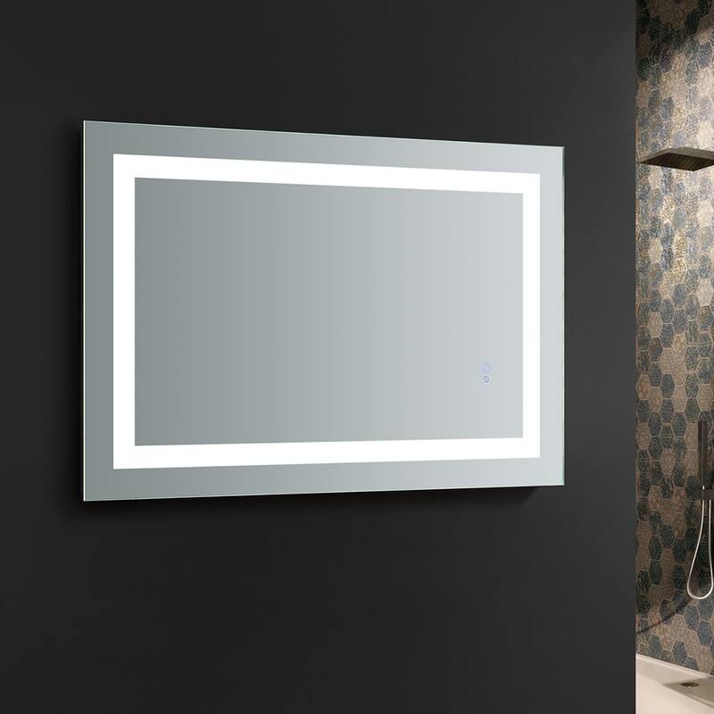 Fresca Luminosa 36" x 24" Framed Bathroom Mirror with LED Lighting and