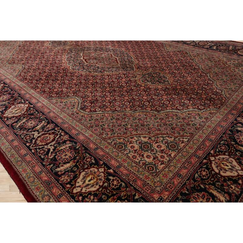 4'1''x6'3" Red TTabrizz Rug Medallion Wool & Silk Hand Knotted Classic - 4' 1'' x 6' 3''