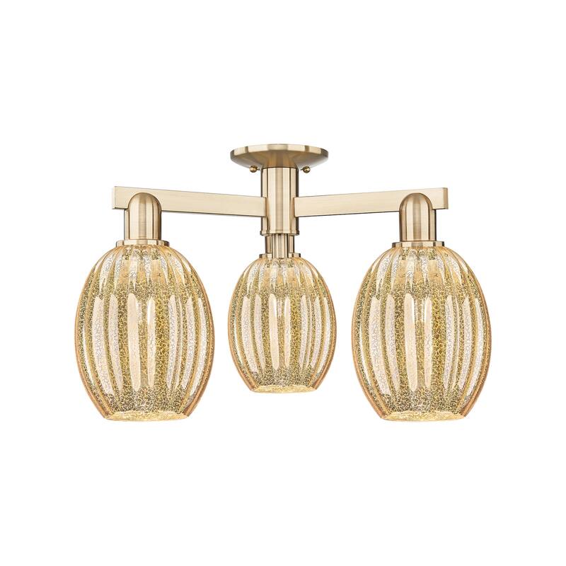 Innovations Lighting 716-3F-13-24 Preston Semi-Flush Preston 3 Light - Champagne Bronze / Mercury