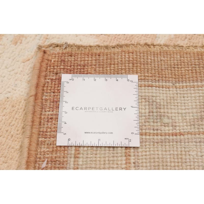 ECARPETGALLERY Hand-knotted Peshawar Oushak Brown Wool Rug - 6'7 x 9'7