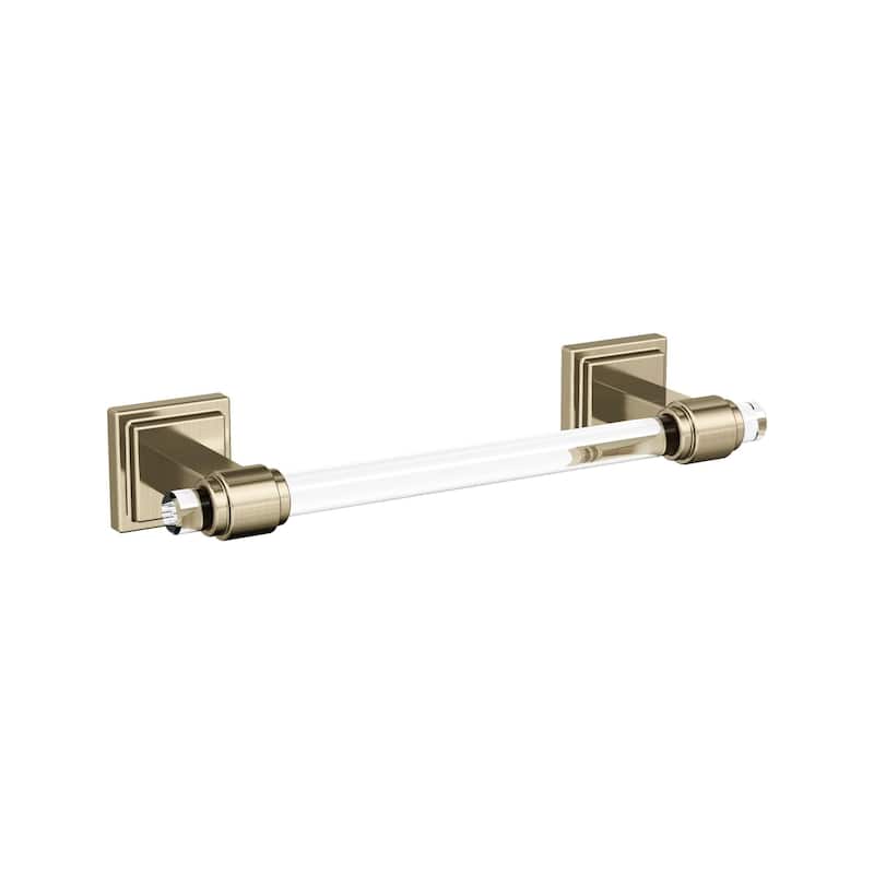 Amerock Glacio Contemporary Towel Bar - 8" - Clear/Golden Champagne