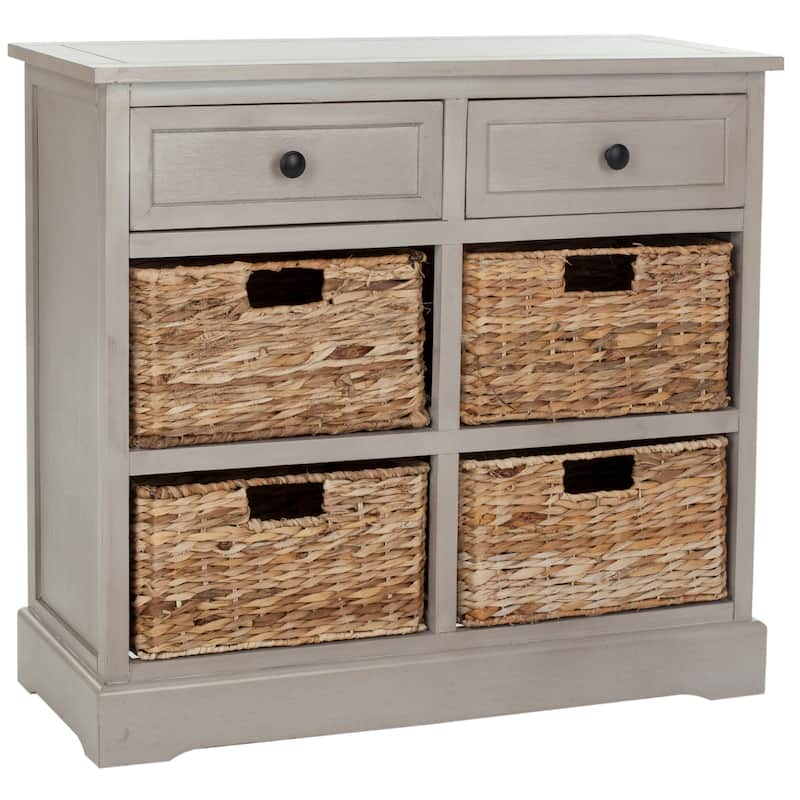 SAFAVIEH Ardelia 6-Drawer Grey Storage Unit (Fully Assembled) - 29.9 x 13 x 26 - 30Wx13Dx26H