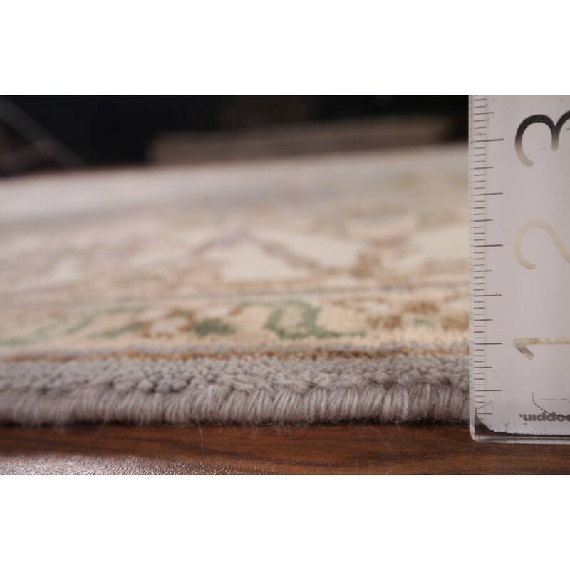 Oushak Indian Area Rug Hand-Knotted Transitional Wool Carpet - 8'0"x 9'10"