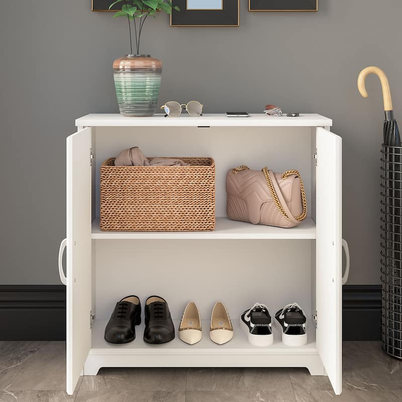 Cabot Small Entryway Cabinet with Doors by Bush Furniture