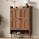 preview thumbnail 7 of 6, Garvee Farmhouse Shoe Cabinet,Large Shoe Cabinet with 2 Doors & Adjustable Shelves, Anti-tip Design, 6-Tier Shoe Storage