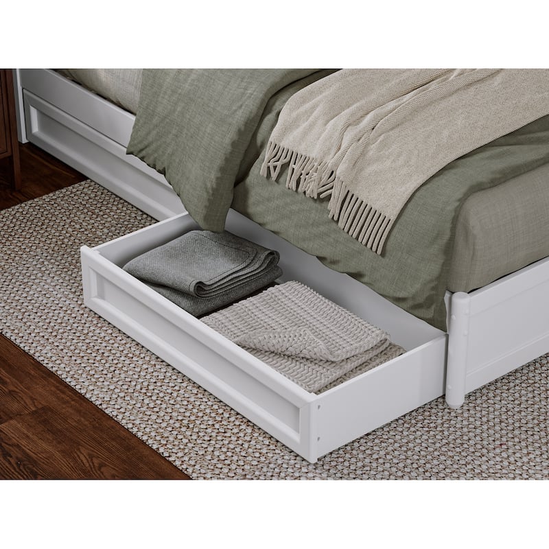 Andorra Platform Bed with Panel Footboard and Storage Drawers