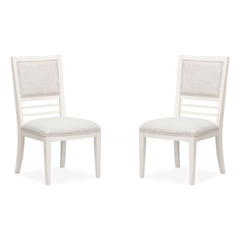 Salt Life Home Echo Isles Sea Pearl And Driftwood Upholstered Side Chair Two Pack - 20.13''W x 25.13''D x 38''H - 20.13''W x 25.13''D x 38''H - Set of 2 - Sea Pearl - Dining Height