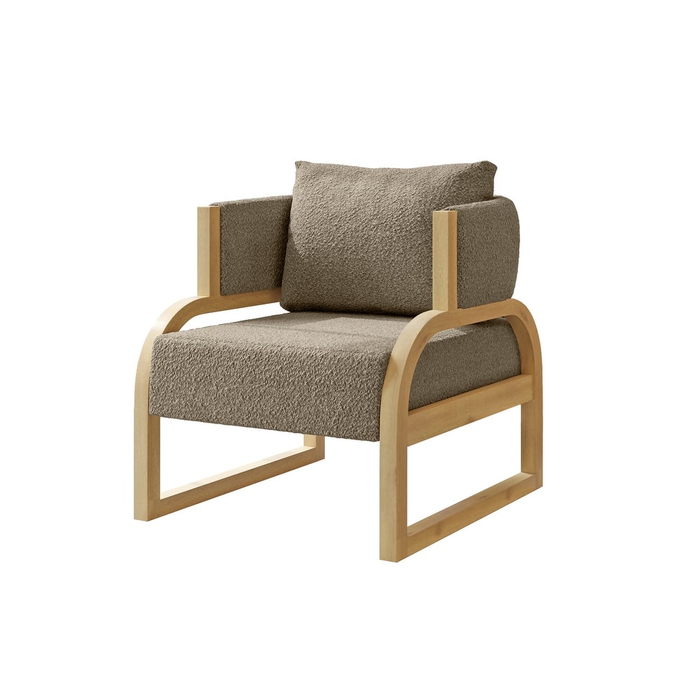 Corvus Danzig Teddy Fabric 1-Piece Accent Chair