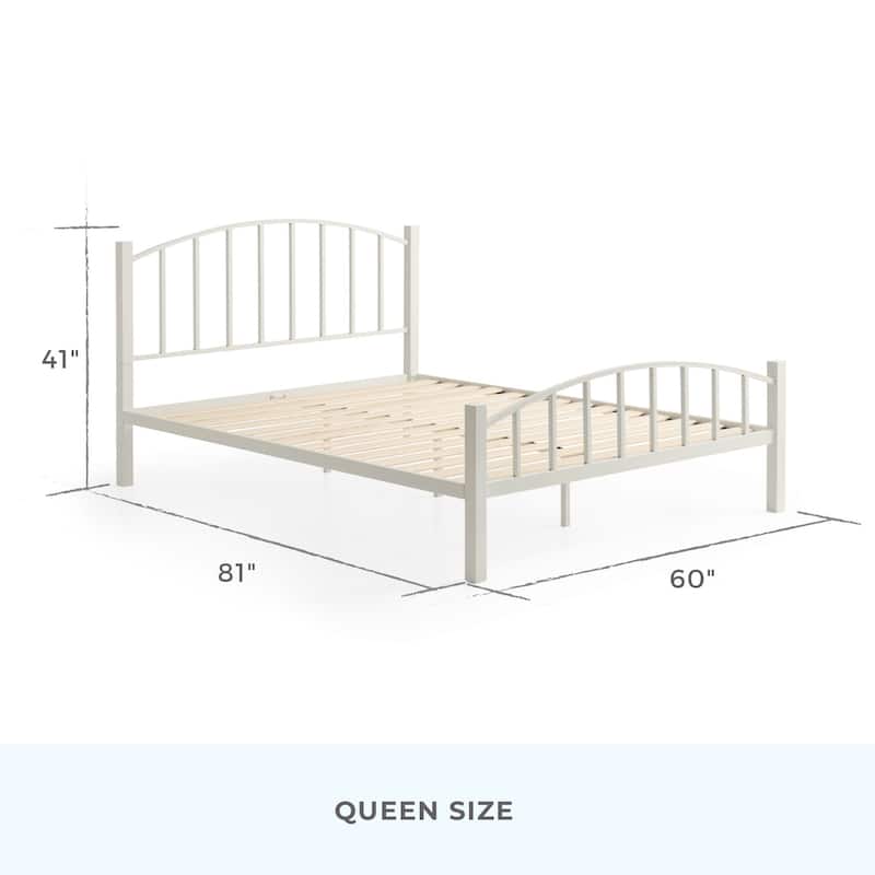 Brookside Tiffany Metal Platform Bed with Arching Headboard