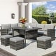 preview thumbnail 2 of 84, AECOJOY 7 Pieces Patio Furniture Set Outdoor Sectional Sofa Rattan Conversation Set