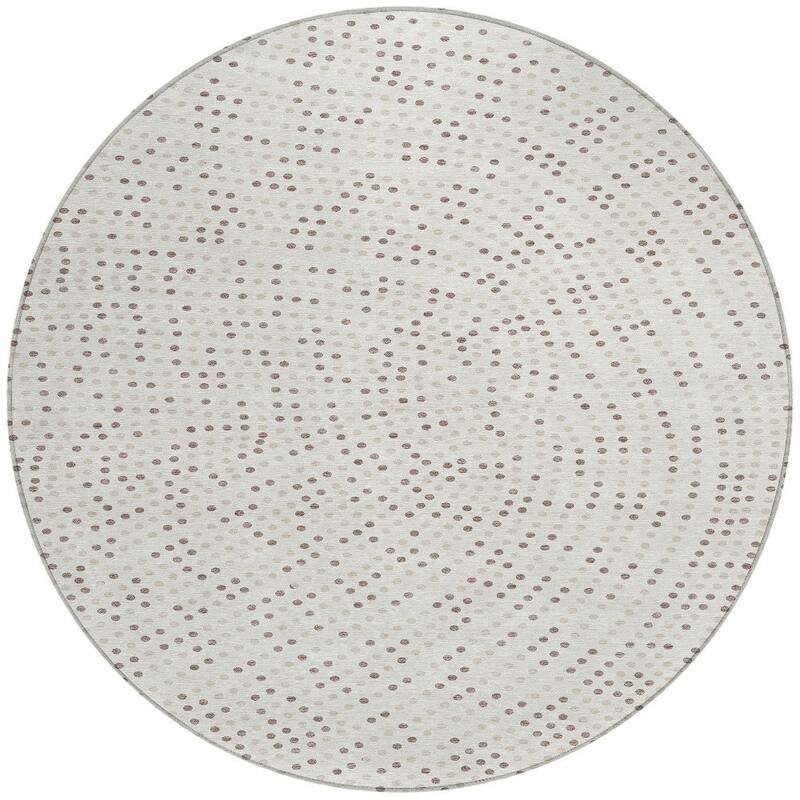 HomeRoots Polka Dot Transitional Rectangle Outdoor Rug