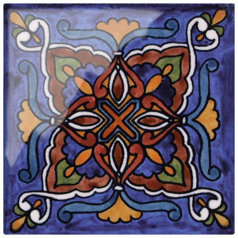 Merola Tile Provincial Deco Prado 6" x 6" Porcelain Wall Tile - (1 Tile)