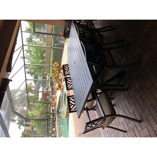 9-Piece Patio Dining Set, 86 X 34 Inch Rectangular Dining Table