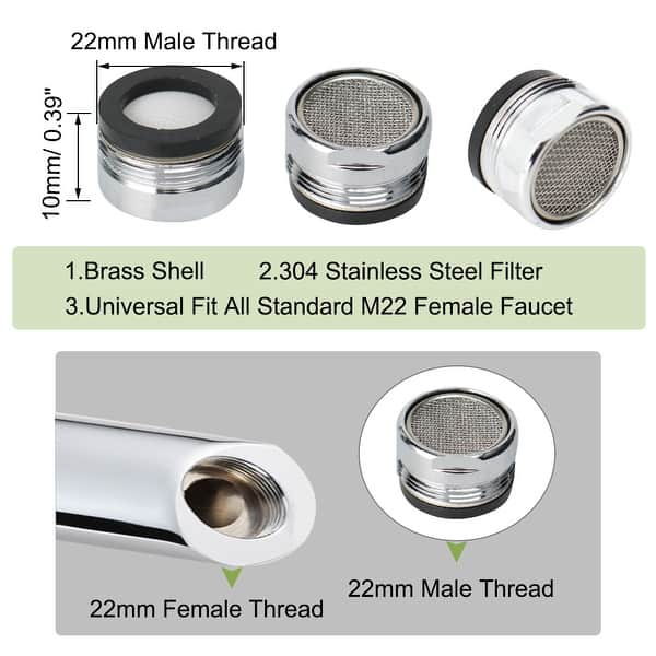 Shop 4pcs 22mm Faucet Aerator Universal Male Faucet Replacement