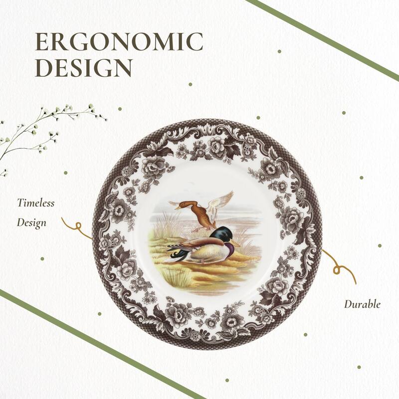 Spode Woodland Luncheon Duck Motif Plate