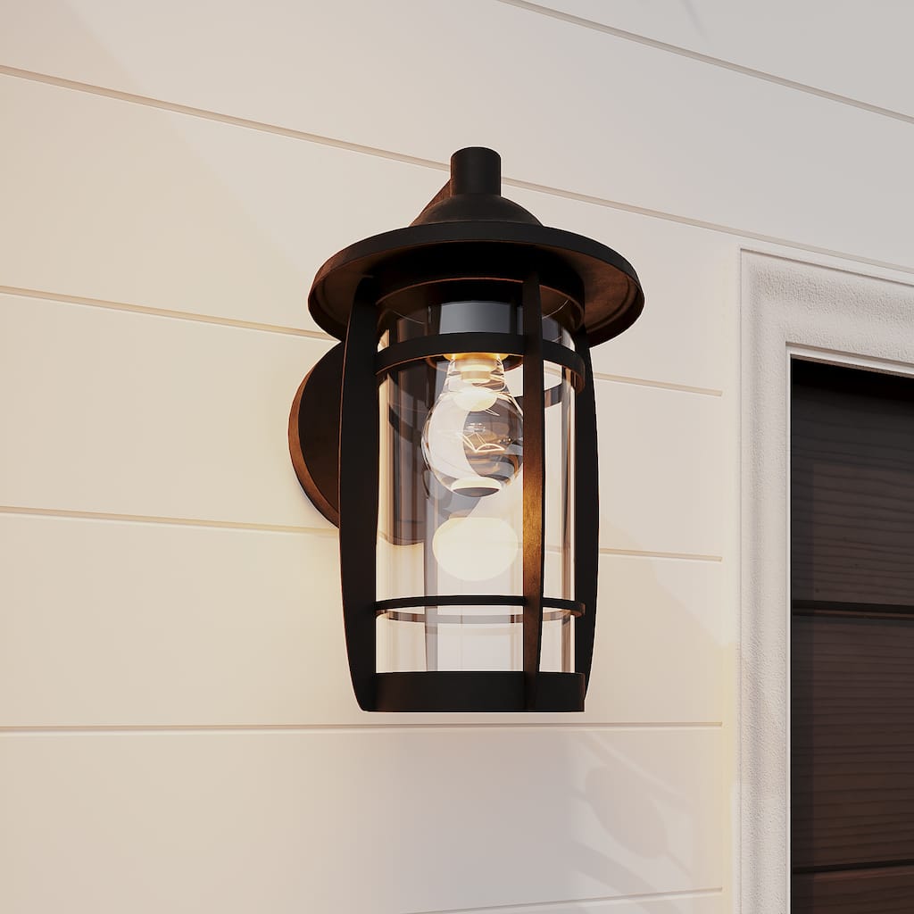 Acroma Black Outdoor Wall Lighting Wall Sconce Light Fixture - 1-light