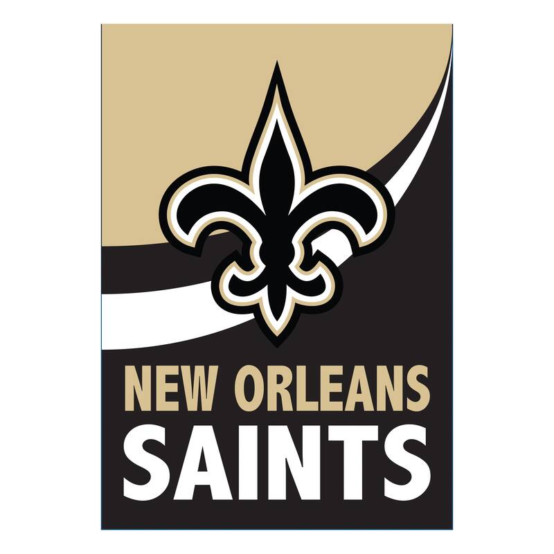 New Orleans Saints Burlap Flag Garden Size