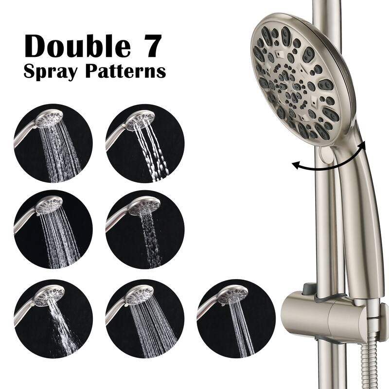 Dual Shower System with Handheld 7-Spray