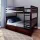 preview thumbnail 13 of 33, Max and Lily Full over Full Bunk Bed with Storage Drawers Espresso
