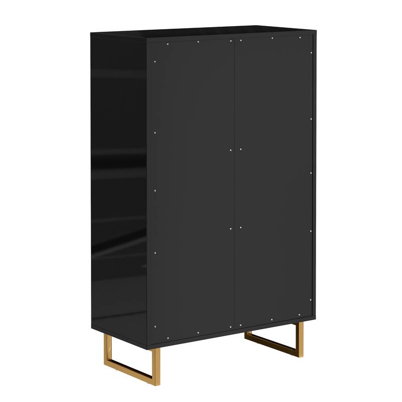 Clihome Industrial Bookshelf 2-shelf Bookcase with Storage Drawers