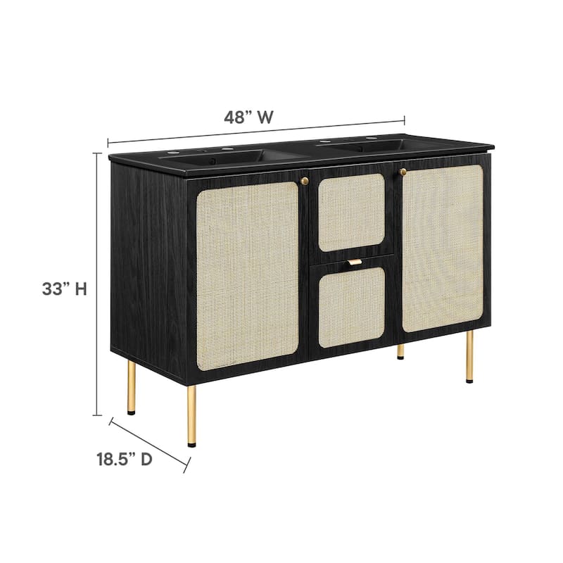 Chaucer Bathroom Vanity with Black Basin Included