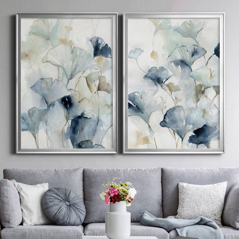 Indigo Ginkgo I Premium Framed Print - Ready to Hang - Multi-Color