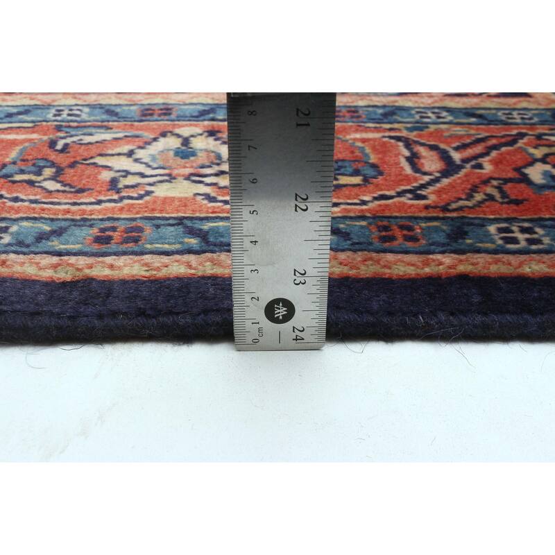 ECARPETGALLERY Hand-knotted Andelz Dark Navy Wool Rug - 5'1 x 10'11