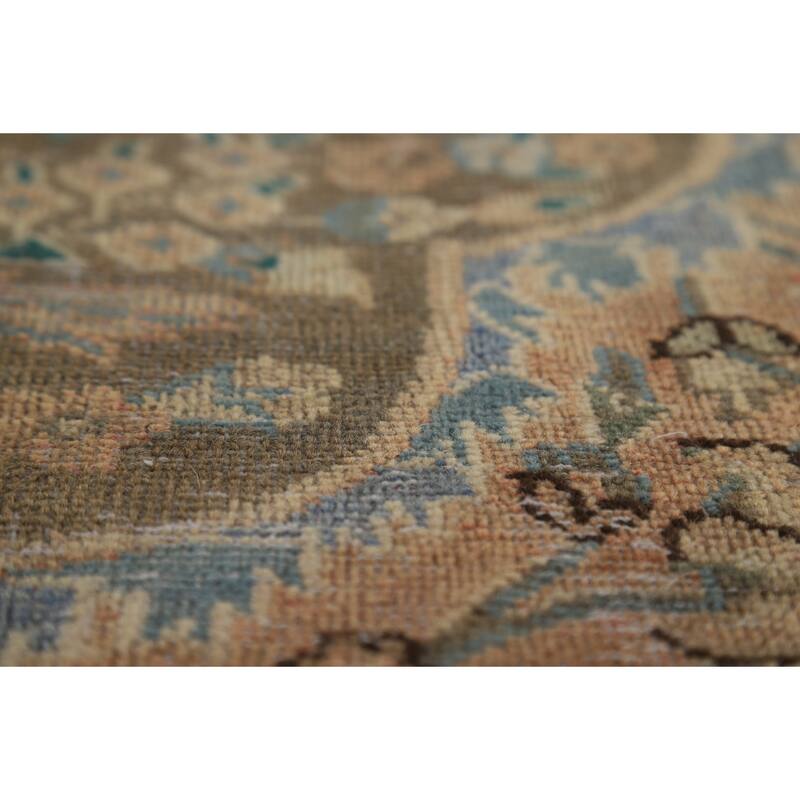 Traditional Mashad Persian Area Rug Handmade Wool Carpet - 9'3" x 12'10"