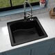 preview thumbnail 3 of 59, Karran Drop-In Quartz Composite 25 in. Single Bowl Kitchen Sink Kit