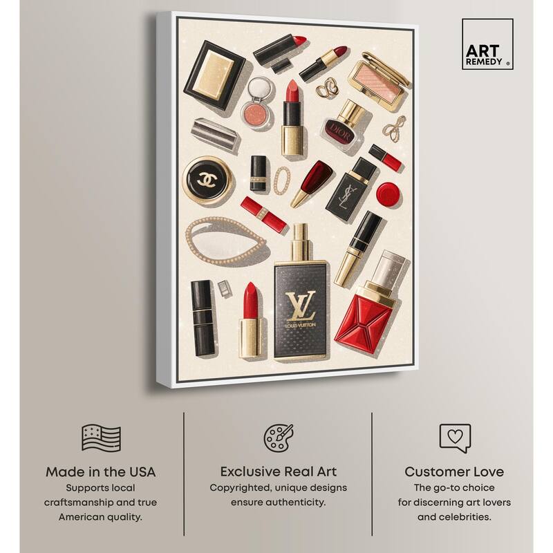 Luxury Makeup Collection Canvas by Art Remedy