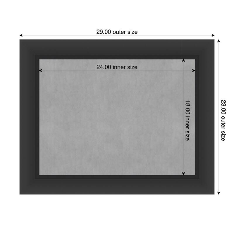 Amanti Art Sloped Black Framed - 29 x 23 in - Sloped Black