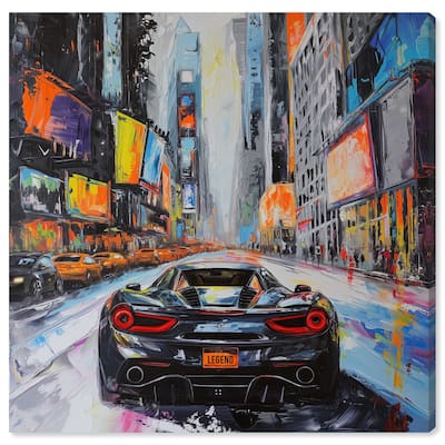 Notoriart Blast The Speakers Gallery Wrapped Car 1 Piece Canvas Wall Art