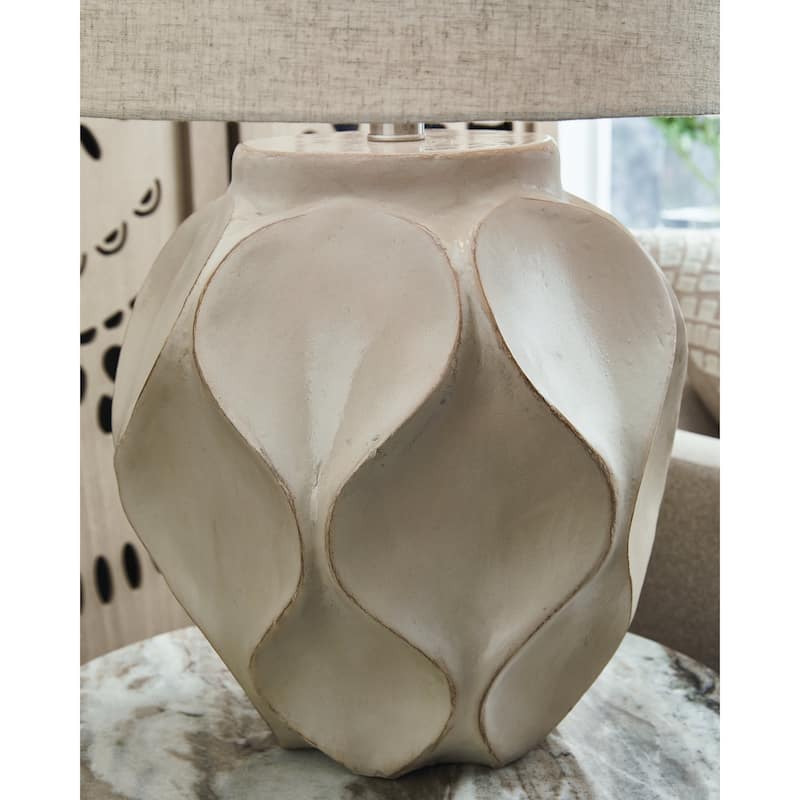 Signature Design by Ashley Edselham Beige Table Lamp - 16" W x 16" D x 25" H