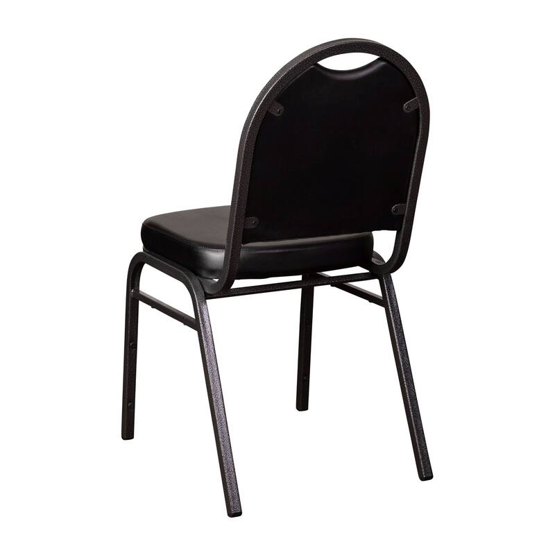 4PK Commercial Dome Back Stacking Banquet Chairs with Metal Frames