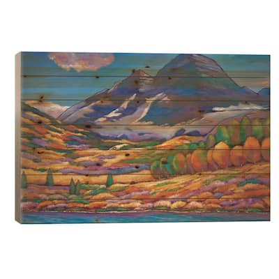 A Day In The Aspens Print On Wood by Johnathan Harris - Multi-Color