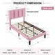 preview thumbnail 6 of 11, Javlergo Twin Size Upholstered Bed Frame Kids Bed with Height Adjustable Headboard for Boys & Girls Comfortable Sleep
