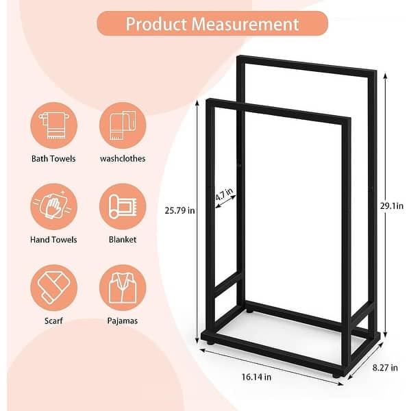 2 Tier Free Standing Towel Rack - Bed Bath & Beyond - 38319949
