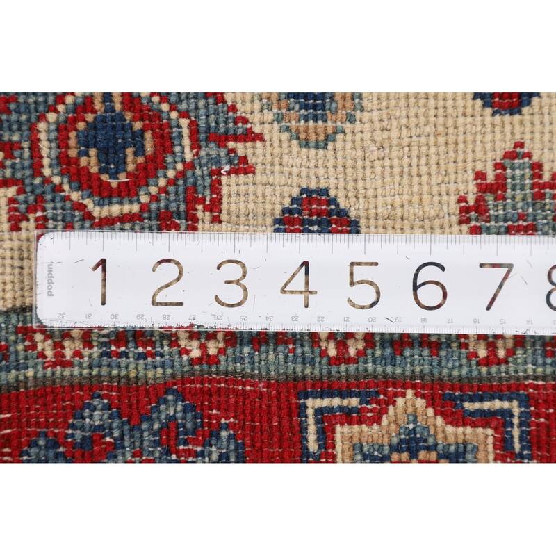 Kazak Accent Rug Hand-Knotted Traditional Beige Wool Carpet - 2'8" x 4'0"